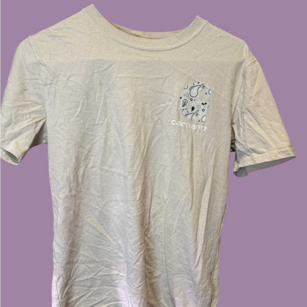 Carhartt Beige Graphic Short Sleeve Tee